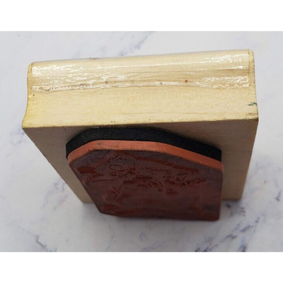 Kitten and Bunny Wood Mounted Rubber Stamp 1998 Sky Kids Wooden Stamp - Picture 6 of 8